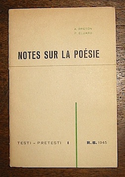  Breton A. - Eluard P. Notes sur la poésie 1945 s.l. Rosa e Ballo